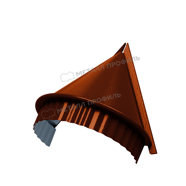 Заглушка конька круглого конусная (AGNETA-03-Copper\Copper-0.5) ― приобрести недорого в Компании Металл Профиль.